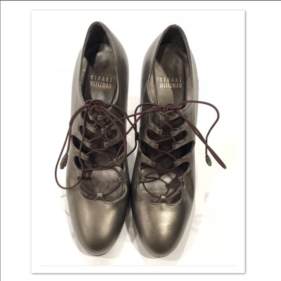 Stuart Weitzman Lace-Up Platform Stilettos - Picture 1 of 8